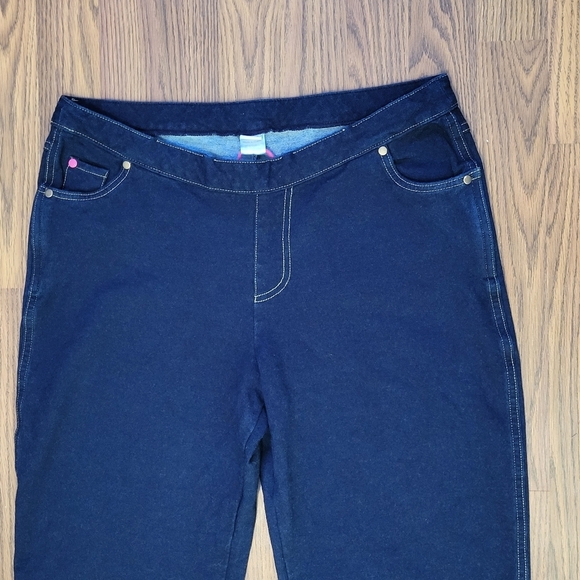 Women’s Pajama Jeans Soft Stretch Denim Dark Wash Pull-On Jeggings 32x31 B82 - Picture 4 of 9